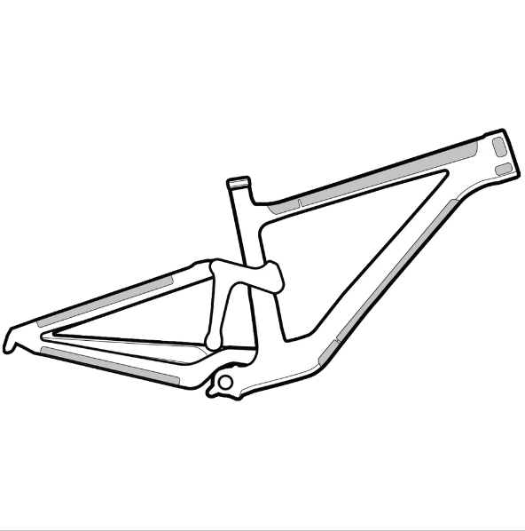 framewrapclear200 Lizard Skins Zaščita Okvirja Clear Protective Frame Kit - slika 1
