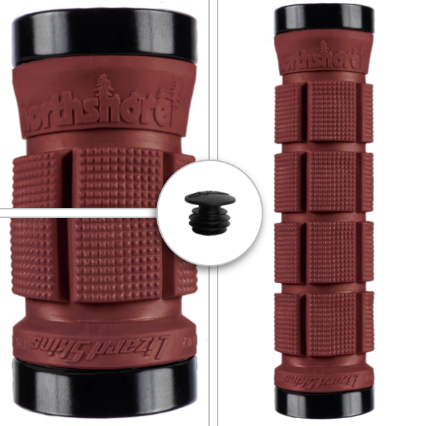 gfdg Lizard Skins Krmilni Ročaj Dual Lock-On Northshore  - Temno rdeča - slika 1