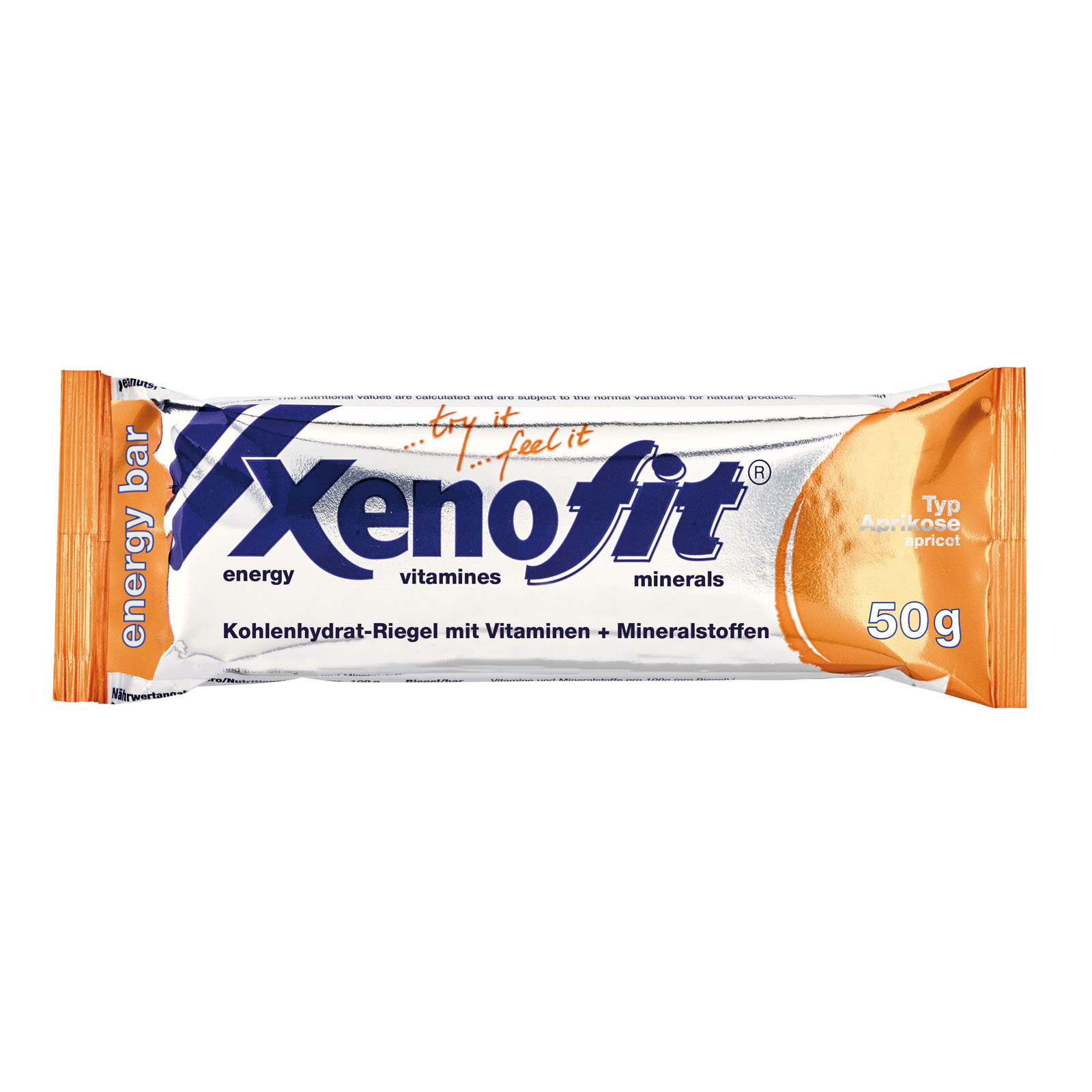 xenofitenergybaraprikose Xenofit Carbohydrate bar Marelica 50 g - slika 1