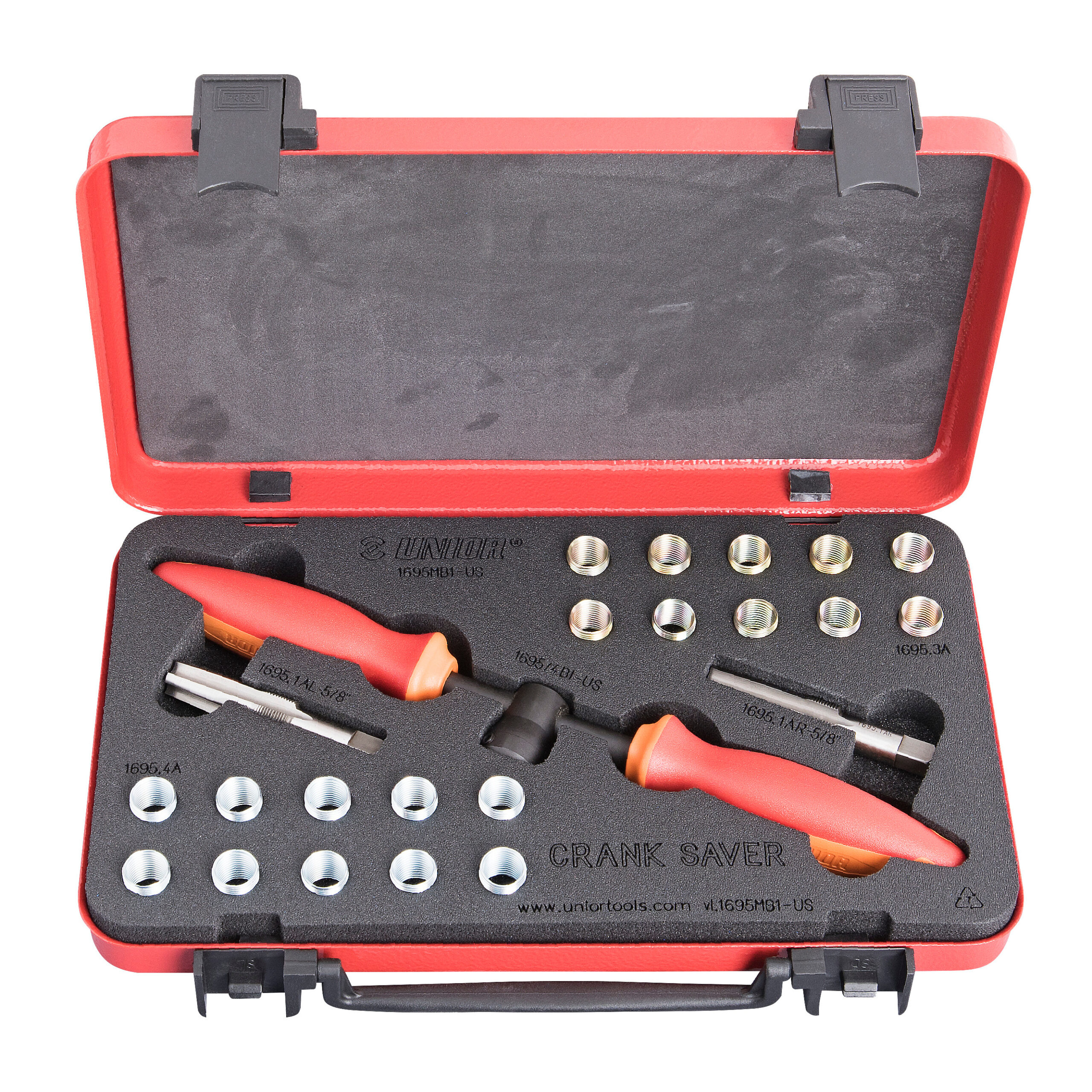 1695mb1-us626980 Unior Set Vložkov in Rezalcev Za Popravilo Navojev Pedal - slika 1