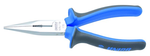 17277-27494-uniorlongnoseplierswithsidecutterandpipegripstraight508-1bi200 UNIOR Klešče telefonske, ravne - 170 - slika 1
