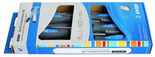 607cs5tbi, 611985 UNIOR Garnitura izvijačev TBI v kartonu - slika 1