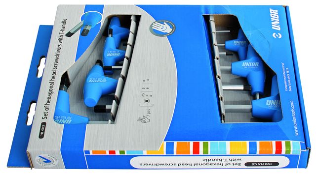 193hxcs, 607890 UNIOR Garnitura inbus ključev s T ročajem v kartonu - slika 1