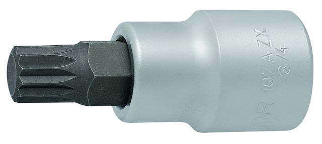 17555-31073-uniorscrewdriversocket3-4quotwithzxprofile197-2azxm18 UNIOR Nastavek vijačni 3/4, z ZX profilom - slika 1