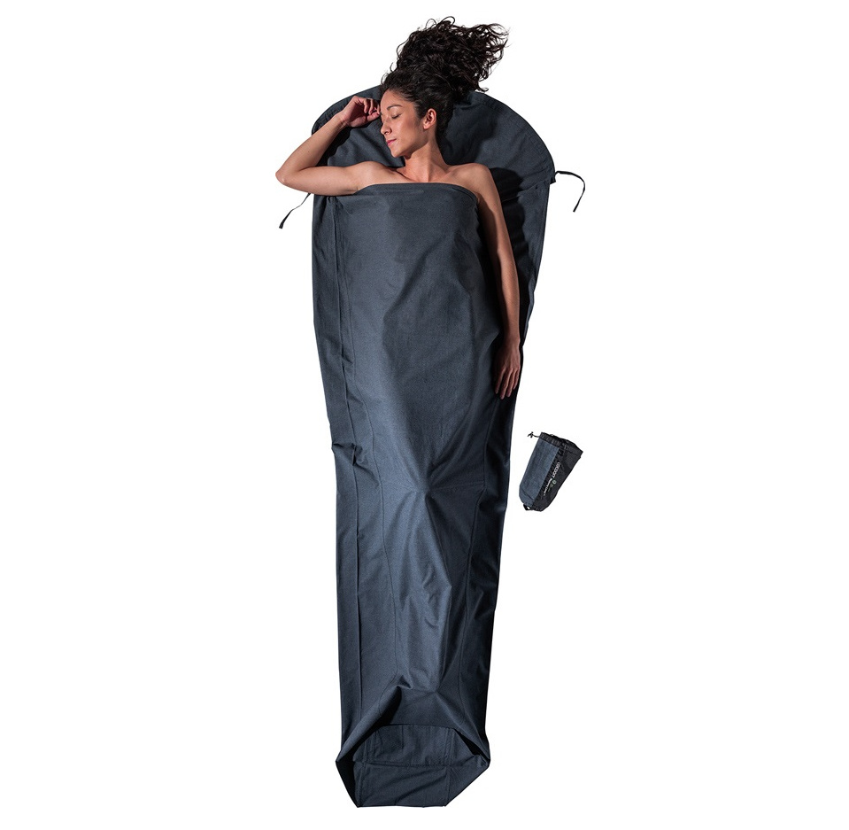 19464-0e50186c-3e8a-4119-8e33-30ad2e068fdfcm38-om211 Cocoon Notranja Spalna Vreča Mummy Liner - Organic Cotton  - Siva - slika 1