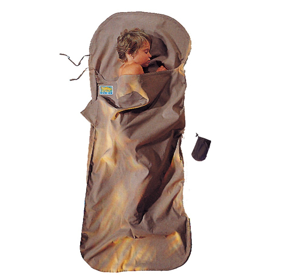 19465-d4f797ab-532b-490f-9336-2315c69f8556ck25m1 Cocoon Otroška Spalna Rjuha KidSack TravelSheet 100% Bombaž  - Kaki - slika 1