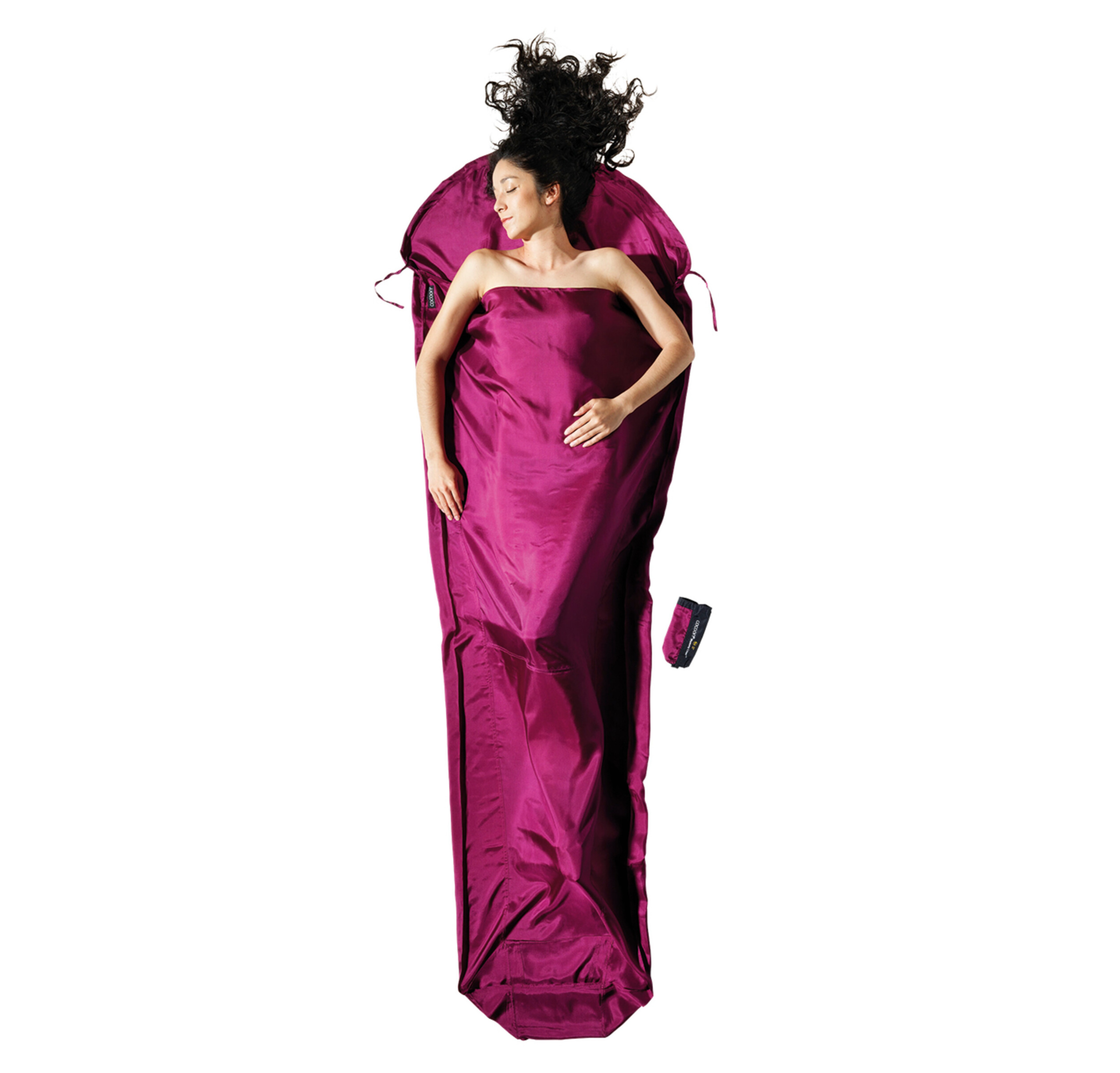 1959-sm69m-995x25601 Cocoon Notranja Spalna Vreča Mummy Liner 100% Svila - Mulberry Red - slika 1