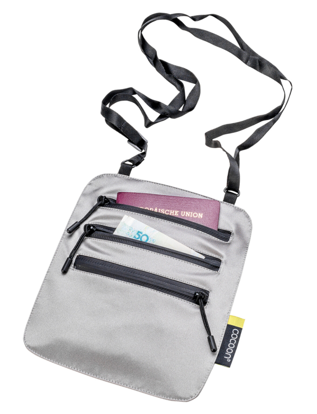 posnetek-zaslona-2025-03-03-151539 Cocoon Denarnica Secret Neck Wallet / Silk - Siva - slika 1