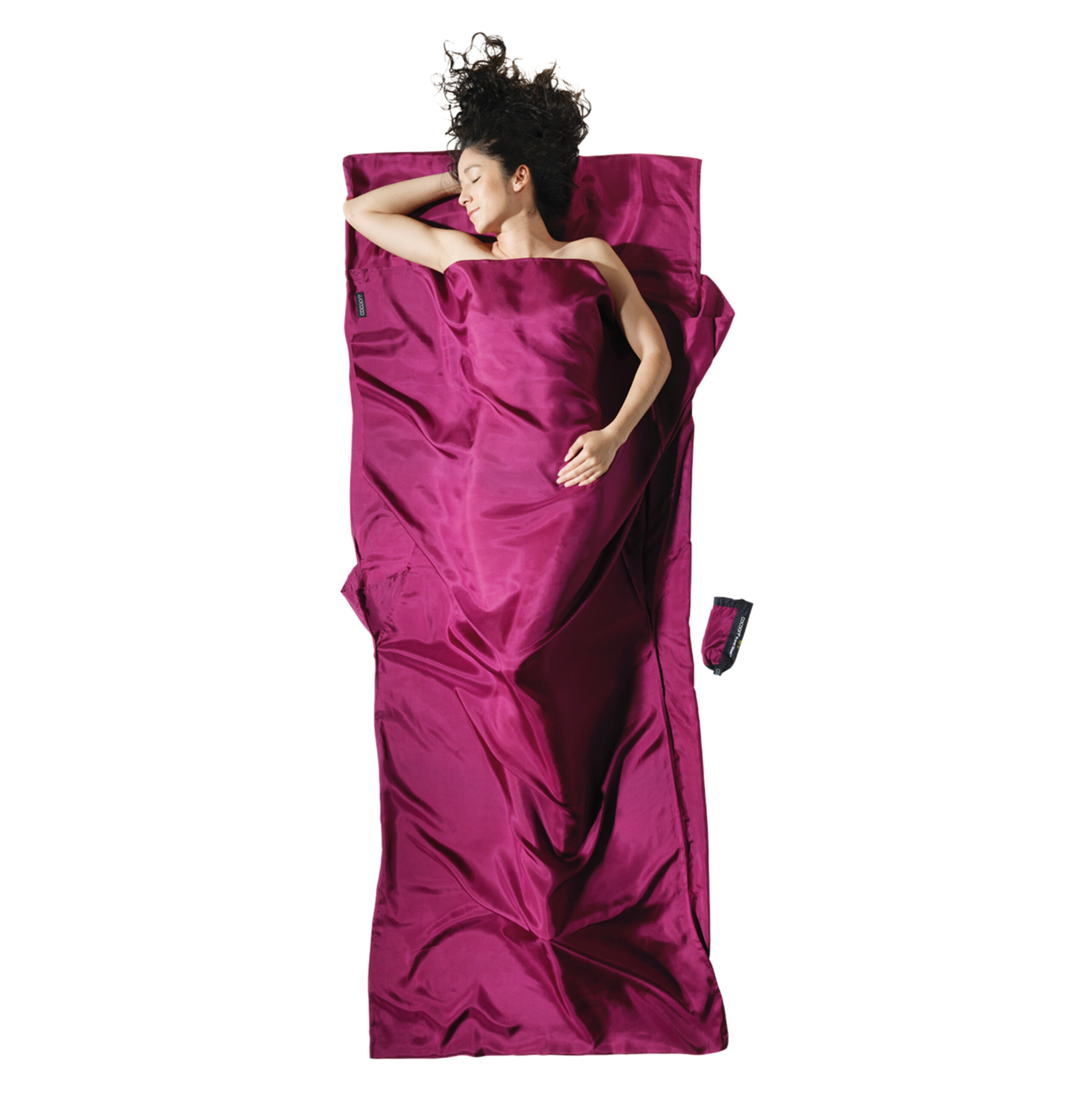 st69m-995x25601 Cocoon Spalna Rjuha Travelsheet - Svila - Mulberry Red - slika 1